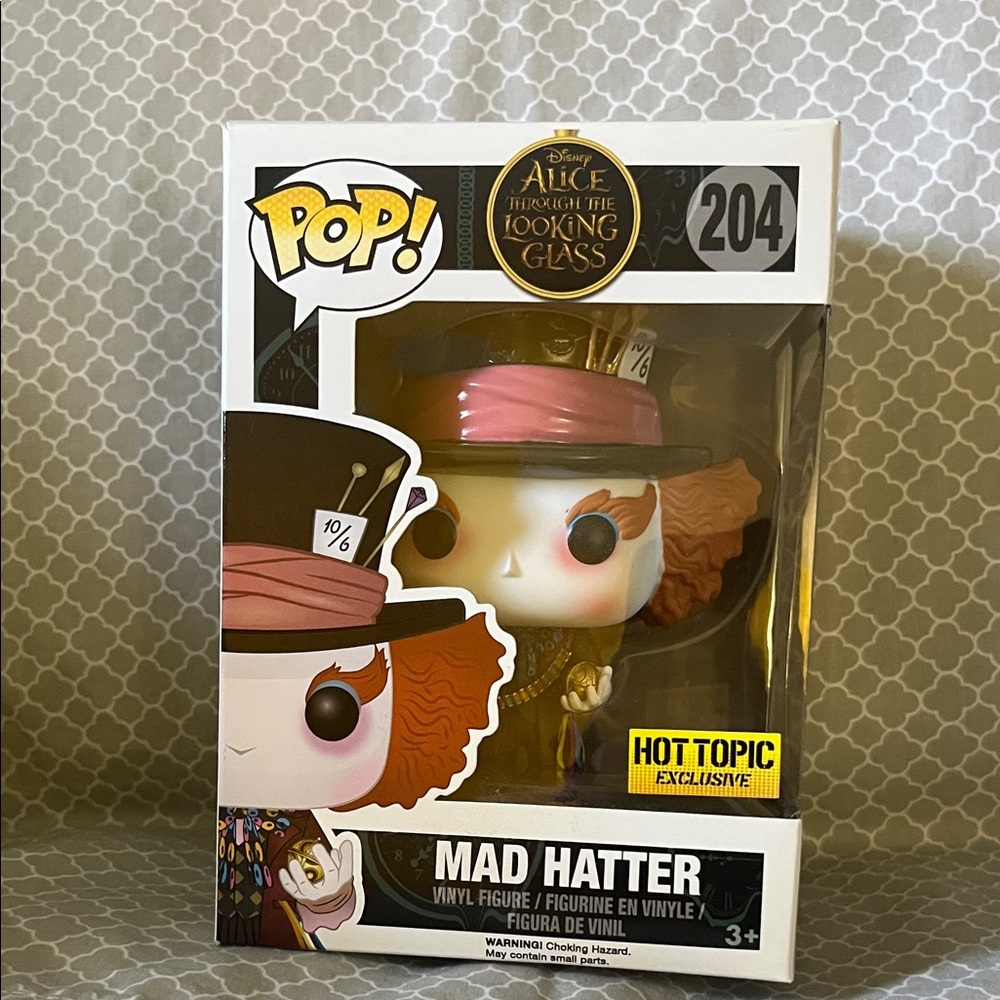 Funko Pop Mad Hatter with Pink Hat and Orange Hair